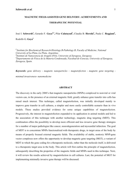 Potential of Magnetic Field-Assisted Gene