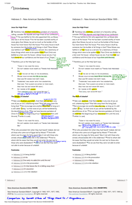 Hebrews 3 New American Standard Bible Hebrews 3 New American Standard Bible 1995