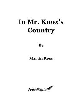 In Mr. Knox's Country