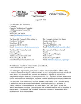 DCOGC-VCOG-MDDCDE Press Association WMATA Letter