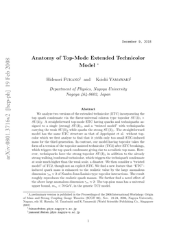 Anatomy of Top-Mode Extended Technicolor Model