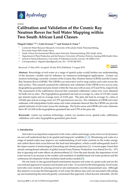 Calibration and Validation of the Cosmic Ray Neutron Rover for Soil Water Mapping Within Two South African Land Classes