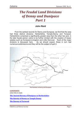 The Feudal Land Divisions of Denny and Dunipace Part 1