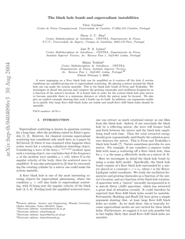 The Black Hole Bomb and Superradiant Instabilities