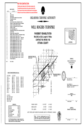 WILL ROGERS TURNPIKE PAVEMENT REHABILITATION Mile 298.2 to 302.4, Length 4.11 Miles CONTRACT NO