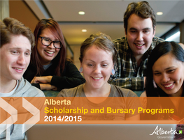 Alberta Scholarship and Bursary Programs 2014/2015