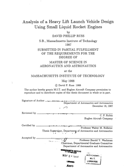 Analysis of a Heavy Lift Launch Vehicle Design Using Small Liquid