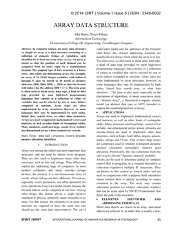 Array Data Structure