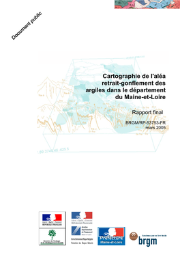 Cartographie De L'aléa Retrait-Gonflement Des Argiles Dans Le Département Du Maine-Et-Loire