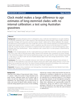 Clock Model Makes a Large Difference to Age Estimates of Long-Stemmed