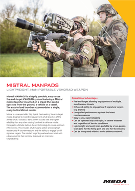 2019 Mistral MANPADS Datasheet