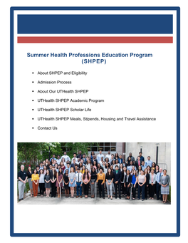 Summer Health Professions Education Program (SHPEP)