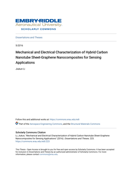 Mechanical and Electrical Characterization of Hybrid Carbon Nanotube Sheet-Graphene Nanocomposites for Sensing Applications