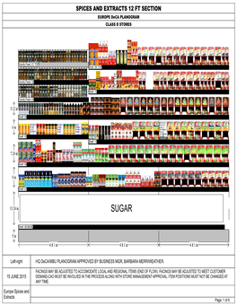 SPICES and EXTRACTS 12 FT SECTION EUROPE Deca PLANOGRAM CLASS D STORES