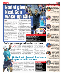 Nadal Gives Next Gen Wake-Up Call