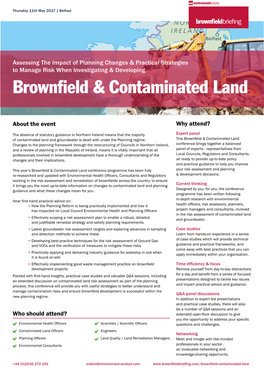 Brownfield & Contaminated Land