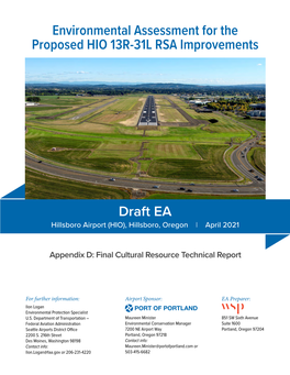 Environmental Assessment for the Proposed HIO 13R-31L RSA Improvements