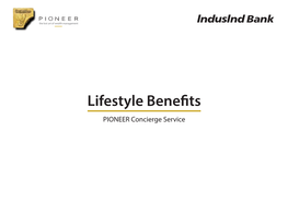 PIONEER Concierge Lifestyle Benefits