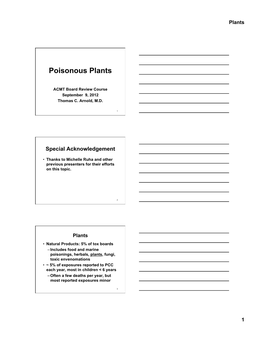 Poisonous Plants