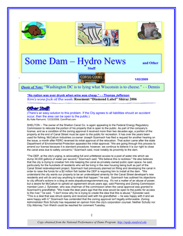 Some Dam – Hydro News