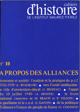 A Propos Des Alliances