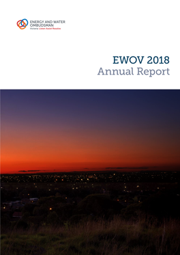 EWOV 2018 Annual Report OUR PURPOSE OUR GOAL OUR VALUES