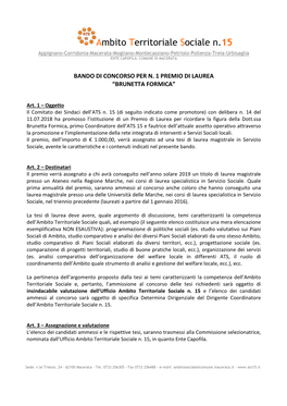 Bando Premio Brunetta DEFINITIVO