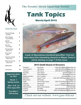 Tank Topics March/April 2015