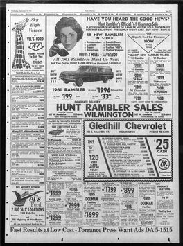 56 CHEVROLET V-6 1/2-TON CAMEO SI095 ADVERTISED PRICES Hydramatlc, Radio, Haatar, Whltewalls