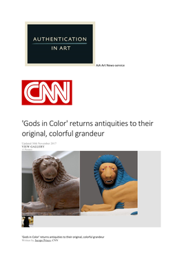 Gods in Color' Returns Antiquities to Their Original, Colorful Grandeur