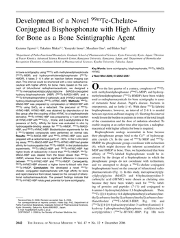Conjugated Bisphosphonate with High Affinity for Bone As a Bone