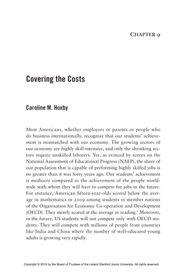Covering the Costs by Caroline M. Hoxby
