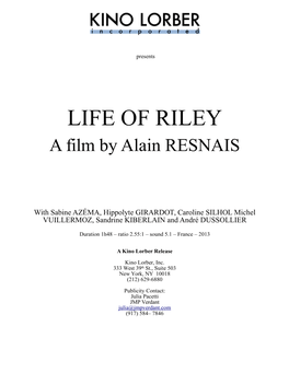 LIFE of RILEY a Film by Alain RESNAIS