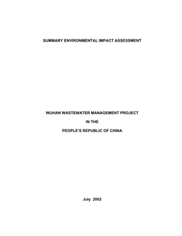 Summary Environmental Impact Assessment Wuhan