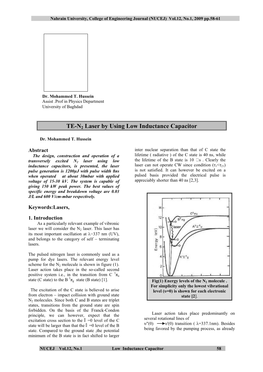 TE-N2 Laser by Using Low Inductance Capacitor