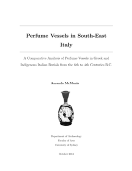 Perfume Vessels in South-East Italy