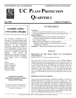 Bionomics of the Olive Fruit Fly, Bactrocera