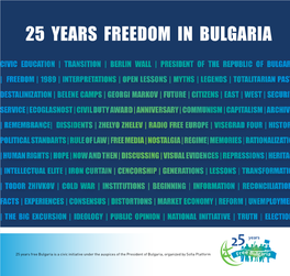 25 Years Freedom in Bulgaria