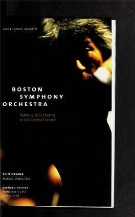 Boston Symphony Orchestra Concert Programs, Season 121, 2001-2002, Subscription, Volume 02