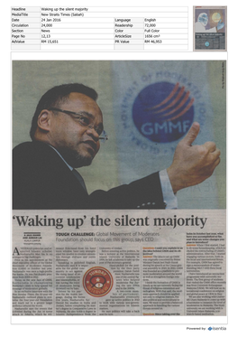 'Waking Up' the Silent Majority