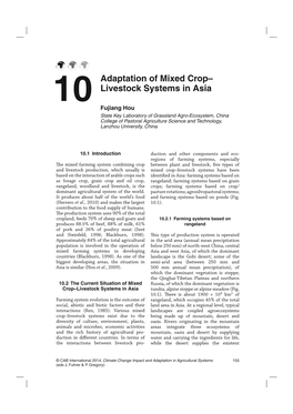 Adaptation of Mixed Crop– Livestock Systems in Asia