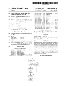 (12) United States Patent (10) Patent No.: US 8.443,106 B2 Shuster (45) Date of Patent: May 14, 2013