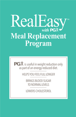 Meal Replacement Program Meal Replacement Program