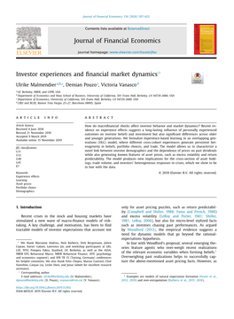 Investor Experiences and Financial Market Dynamics