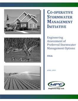 Co-Operative Stormwater Management Initiative