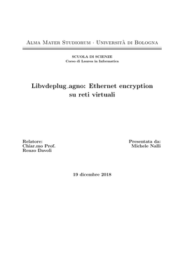 Libvdeplug Agno: Ethernet Encryption Su Reti Virtuali
