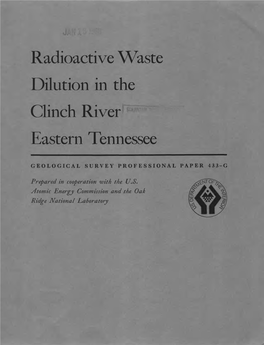 Radioactive Waste Dilution in the Clinch River Eastern Tennessee