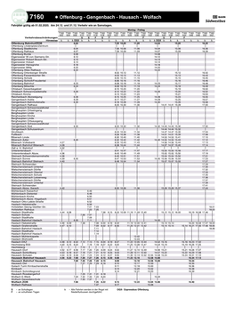 Offenburg - Gengenbach - Hausach - Wolfach 3 Fahrplan Gültig Ab 01.02.2020