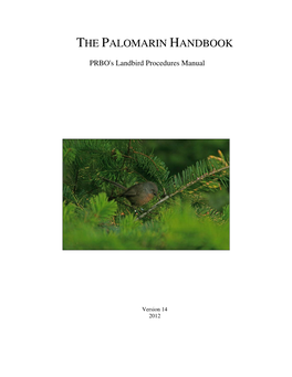 The Palomarin Handbook