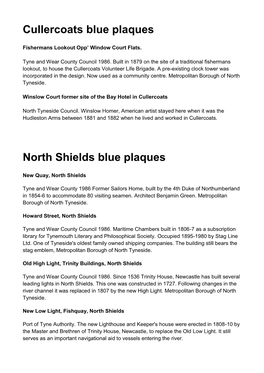 Blue Plaque Sites